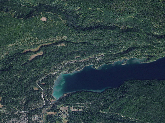 Aerial image of Holland Lake Campground Bay Loop