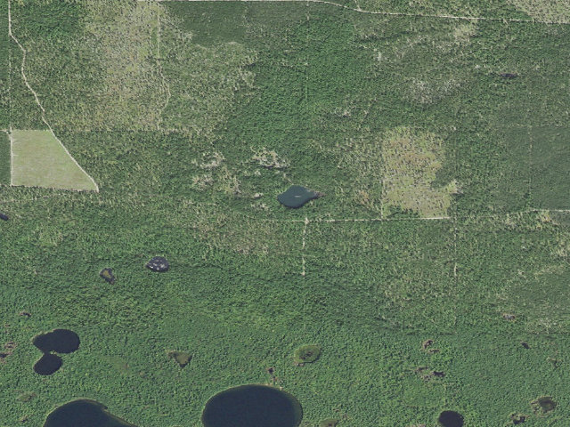 Aerial image of Holland Lake State Forest Campground