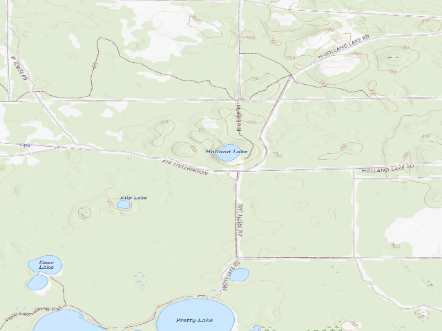 USGS topographic map of Holland Lake State Forest Campground