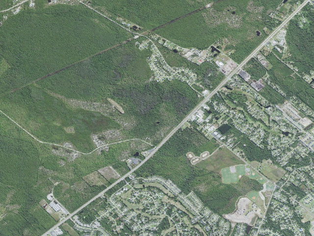 Aerial image of Holly Shelter Game Land camping area #2