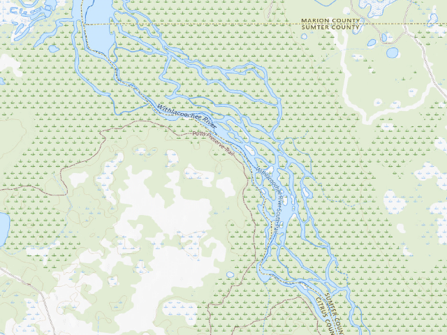 USGS topographic map of Holly Tree (Potts Preserve)