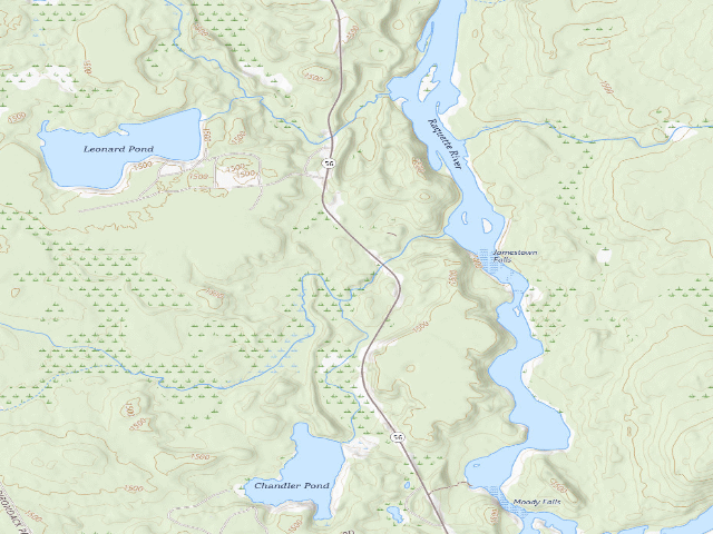 USGS topographic map of Hollywood Road Campsite 1 (Grass River Wild Forest)