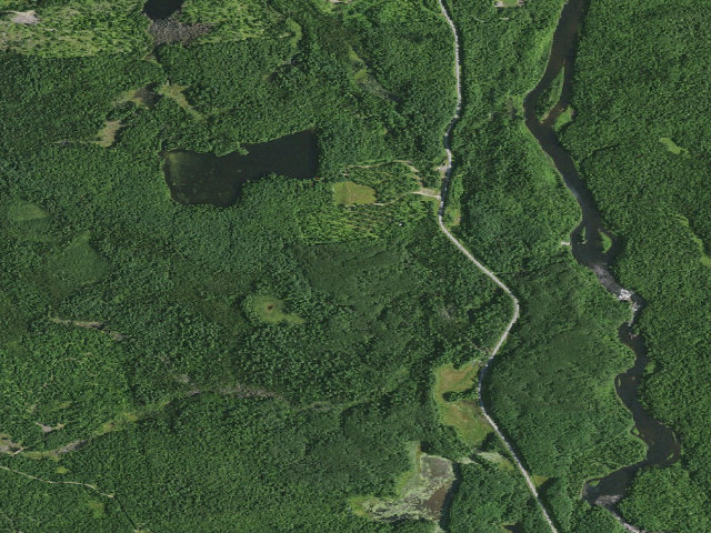 Aerial image of Hollywood Road Campsite 2 (Grass River Wild Forest)