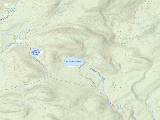 USGS topographic map of Holmes Lake Tent Site [DEC #6071] (Shaker Mountain Wild Forest)