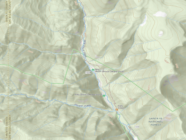 USGS topographic map of Holy Ghost (Group Campground)