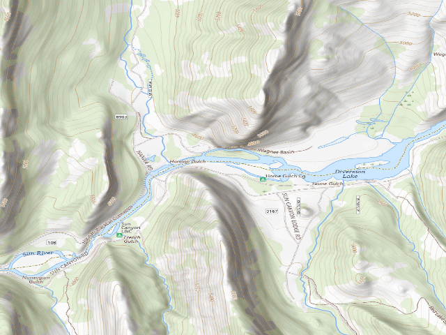 USGS topographic map of Home Gulch 001