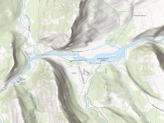 USGS topographic map of Home Gulch 1