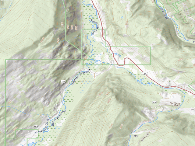 USGS topographic map of Homestake Valley