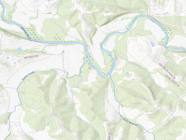 USGS topographic map of Honey Creek Access
