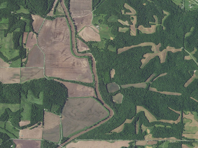 Aerial image of Honey Creek Conservation Area