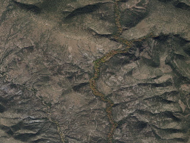 Aerial image of Honeymoon Campground