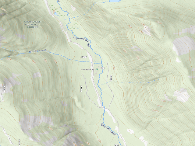 USGS topographic map of Honeymoon Campground