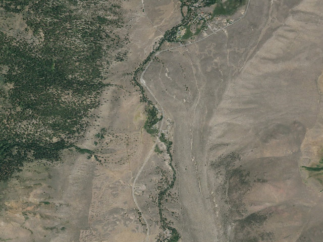 Aerial image of Honeymoon Flat Campground