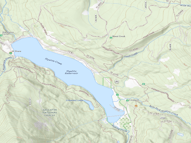 USGS topographic map of Hood Creek