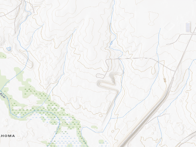 USGS topographic map of Hooker Point Camping Area (Optima WMA)