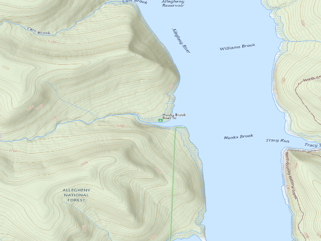 USGS topographic map of Hooks Brook Boat To