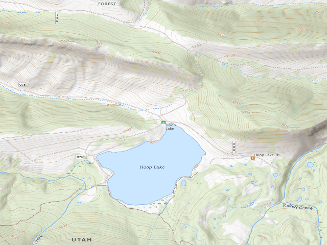 USGS topographic map of Hoop Lake
