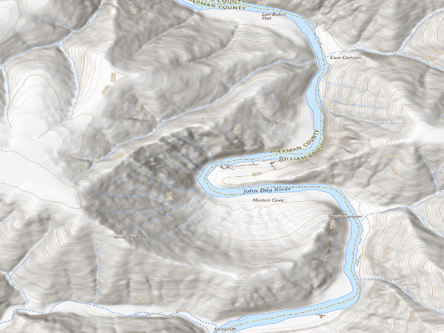 USGS topographic map of Hoot Owl Rock
