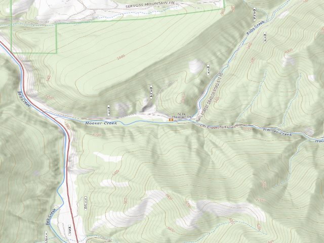 USGS topographic map of Hoover Creek-001