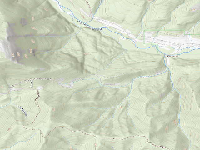 USGS topographic map of Hoover Creek Rd 613-100