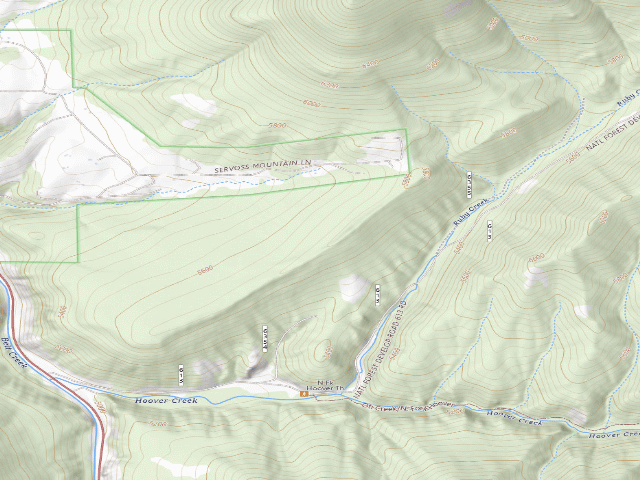 USGS topographic map of Hoover Creek Rd6355-1