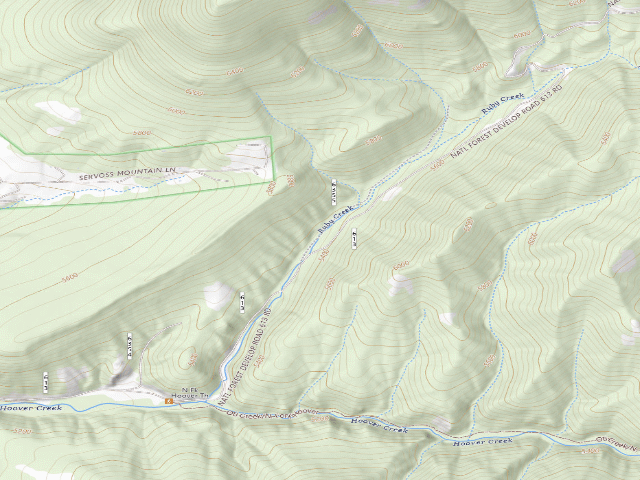 USGS topographic map of Hoover Creek Rd6355-2