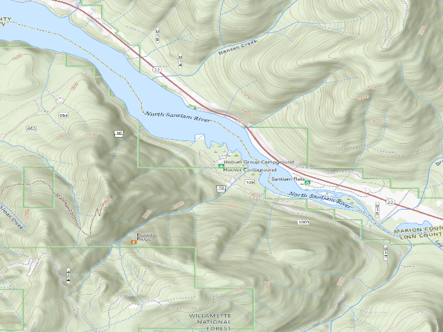 USGS topographic map of Hoover