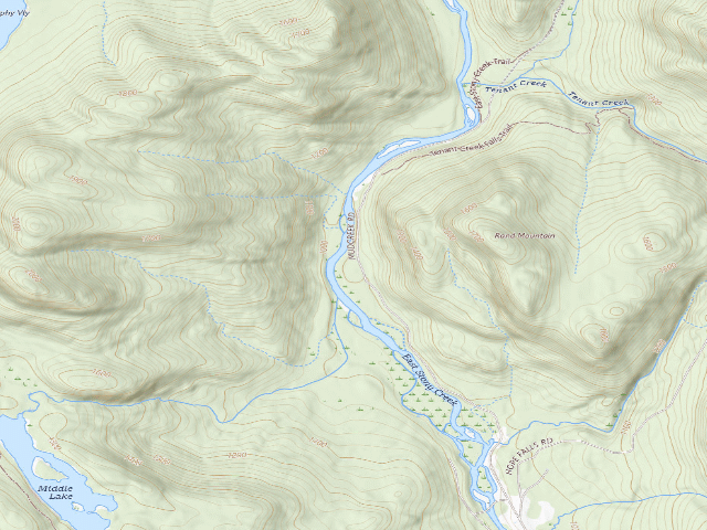 USGS topographic map of Hope Falls Road Campsite (Wilcox Lake Wild Forest)