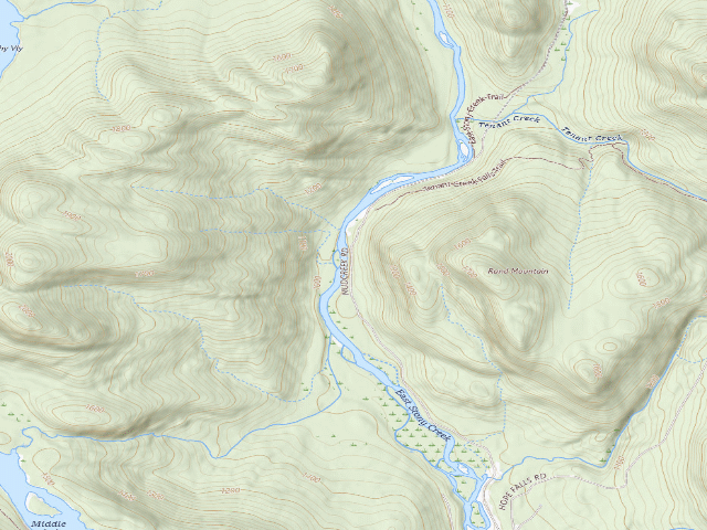 USGS topographic map of Hope Falls Road Campsite (Wilcox Lake Wild Forest)