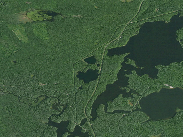 Aerial image of Hope Pond Campsite #1 (Debar Mountain Wild Forest)