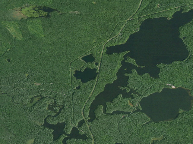 Aerial image of Hope Pond Campsite #2 (Debar Mountain Wild Forest)