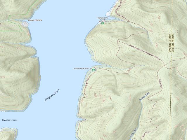 USGS topographic map of Hopewell Boat To