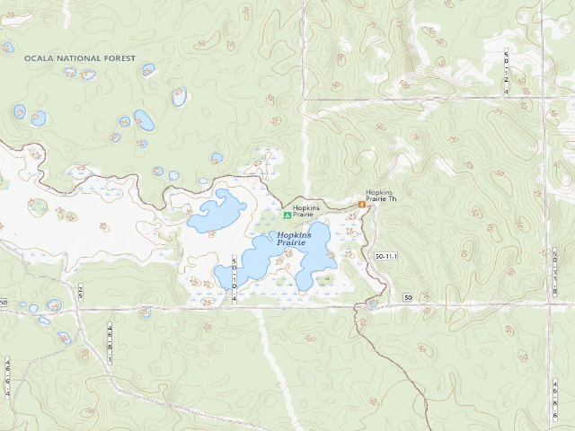 USGS topographic map of Hopkins Prairie