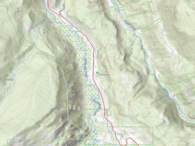 USGS topographic map of Hornsilver