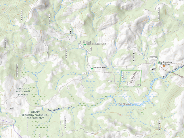USGS topographic map of Horse Camp