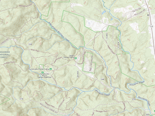 USGS topographic map of Horse Camp