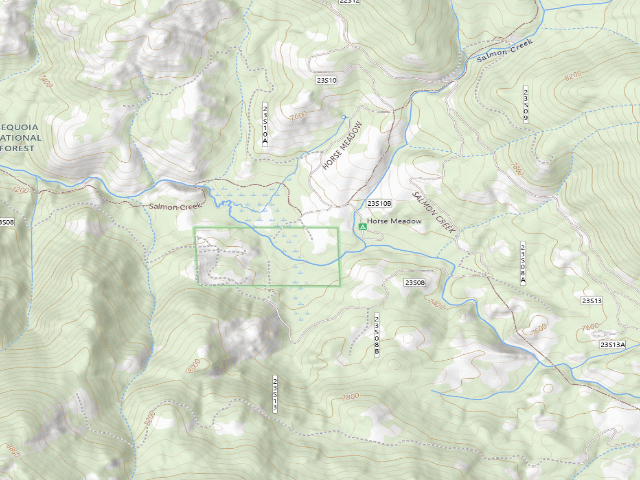 USGS topographic map of Horse Meadow Campground