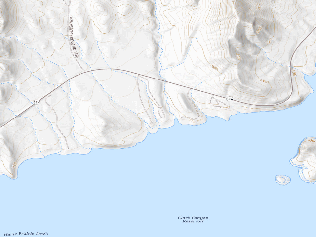 USGS topographic map of Horse Prairie Campground (Clark Canyon)