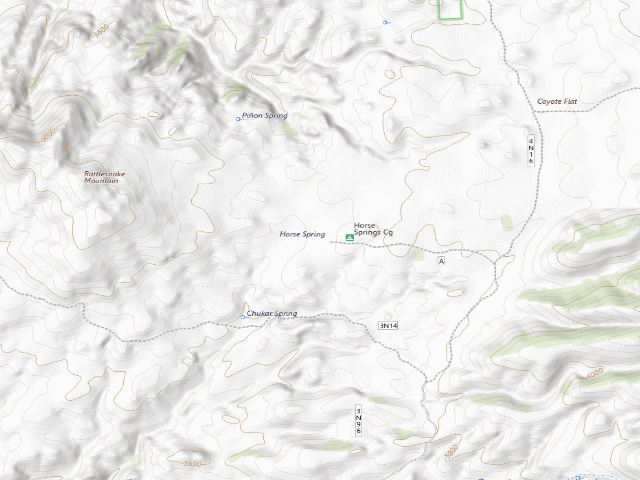 USGS topographic map of Horse Springs Campground
