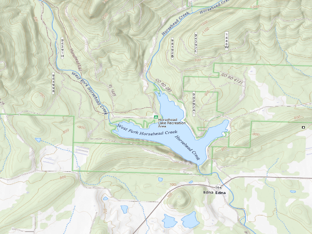 USGS topographic map of Horsehead Lake Recreation Area