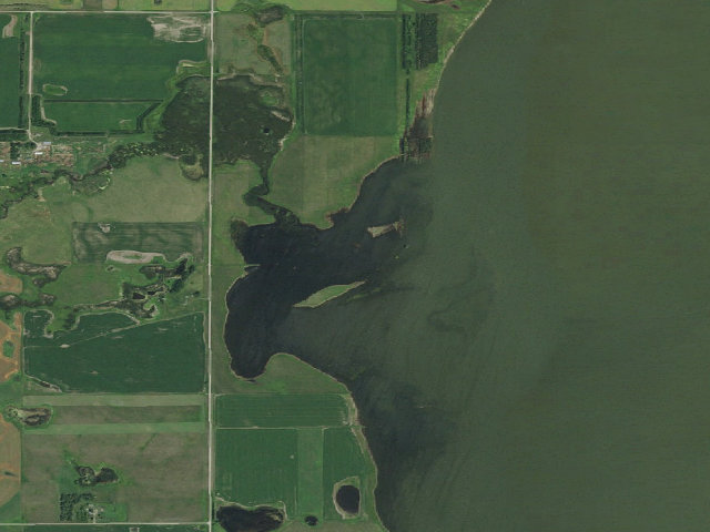 Aerial image of Horsehead Lake WMA (Kidder County)