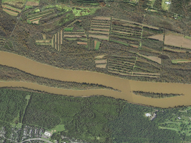Aerial image of Horsepen Branch hiker-biker campsite (C&O Canal towpath mile 26.1)