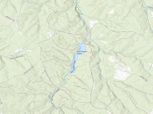 USGS topographic map of Horsepen Lake WMA