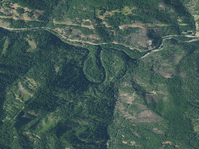 Aerial image of Horseshoe Bend Campground