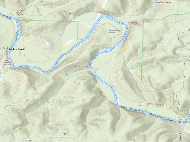 USGS topographic map of Horseshoe Bend Float Camp