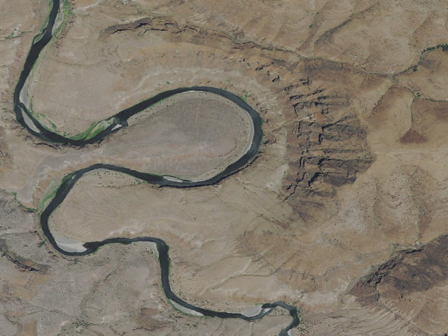 Aerial image of Horseshoe Bend