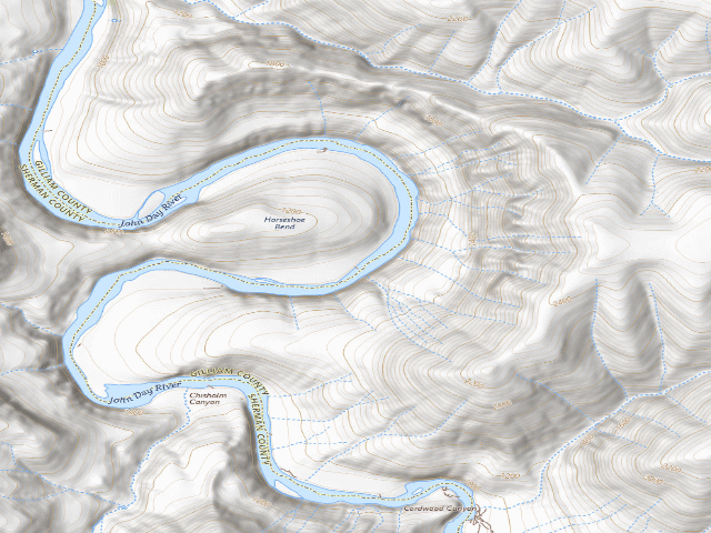 USGS topographic map of Horseshoe Bend