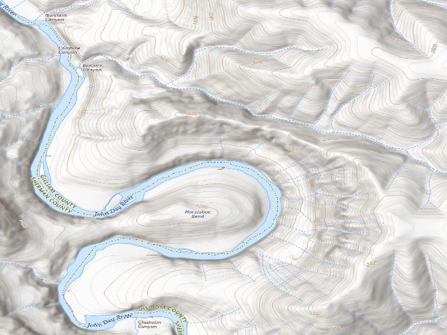 USGS topographic map of Horseshoe Bend