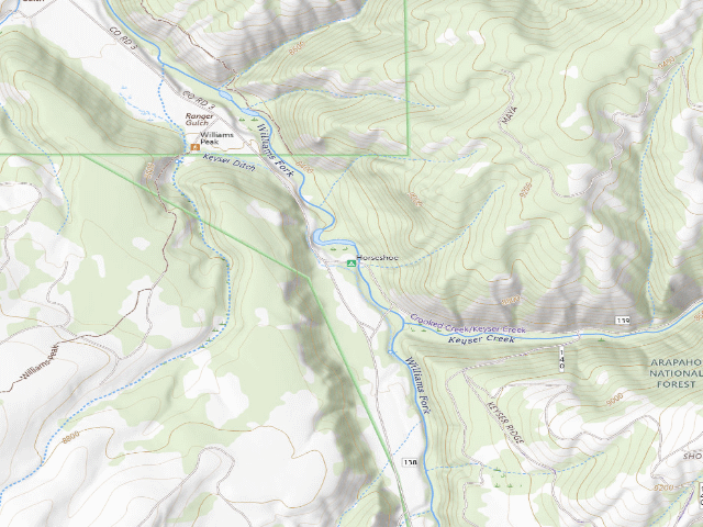 USGS topographic map of Horseshoe
