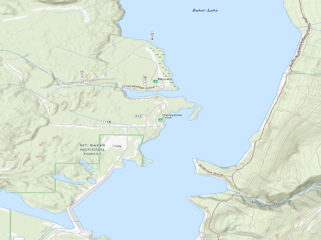 USGS topographic map of Horseshoe Cove